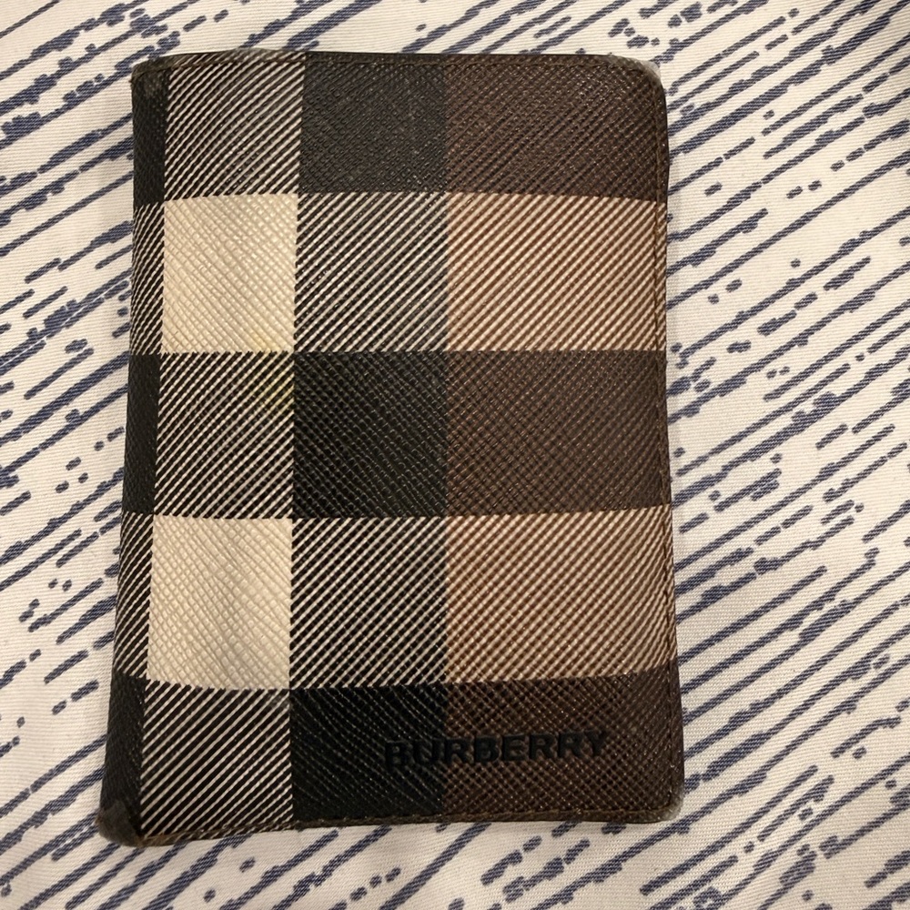 Burberry Plaid Card Holder - Black, Brown, Cream-Authentic